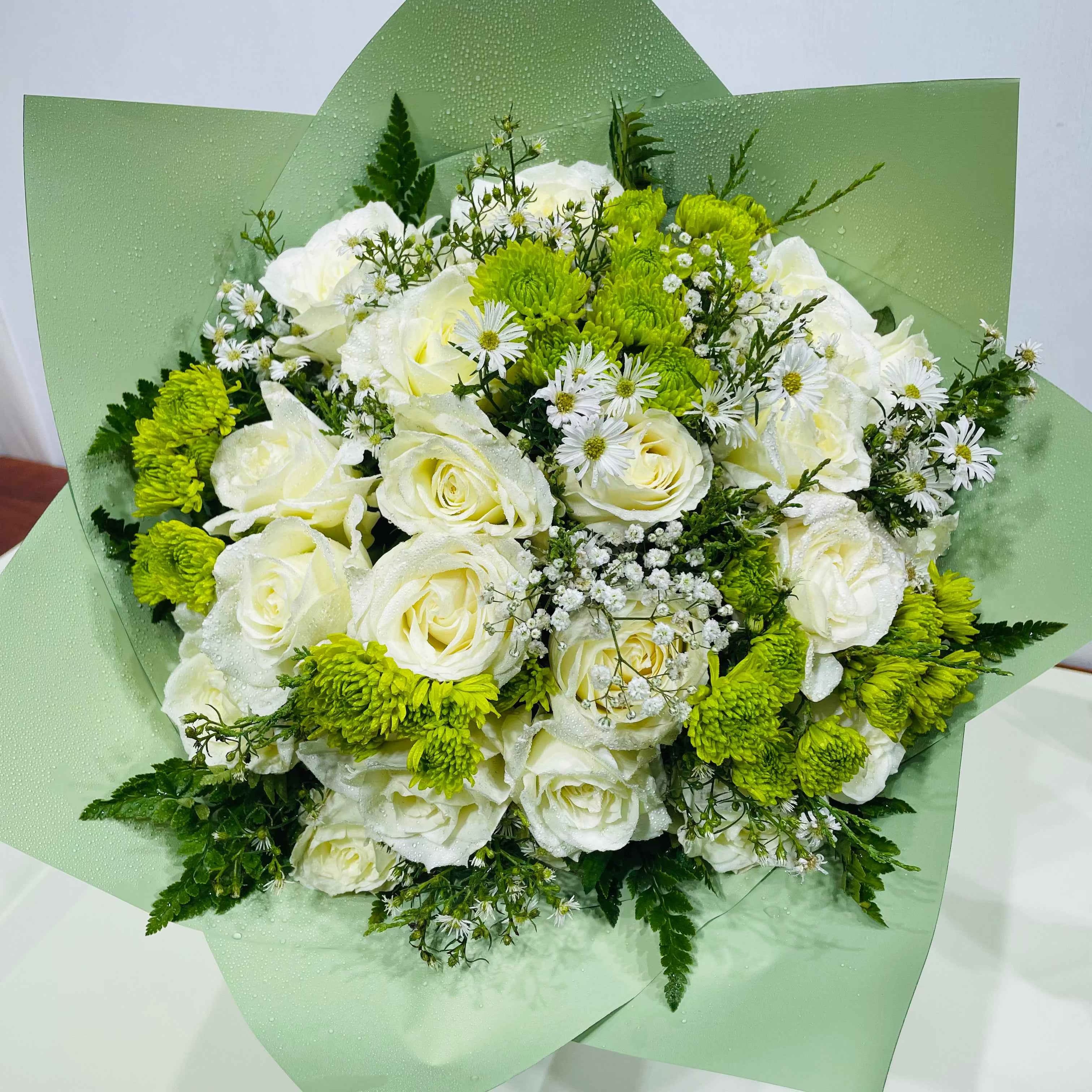 Elegant White & Green