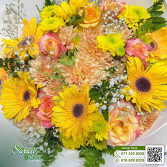 Cheerful Yellow Gerbera Bouquet in Yellow Wrapping