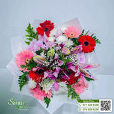 Fresh Pink and Red Gerbera Daisy Bouquet