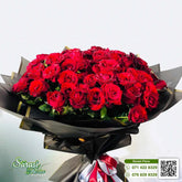 Stunning Grand Premium 75 Red Rose Bouquet