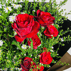 Classic Red Rose Bouquet - Premium Long Stem Red Roses