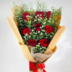 Premium Red Rose Garden Bouquet - Ultra Luxury Flower Delivery Sri Lanka
