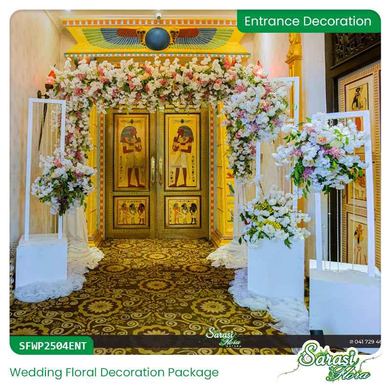 White Pink Gold Wedding Decoration Package - Romantic Elegance Design