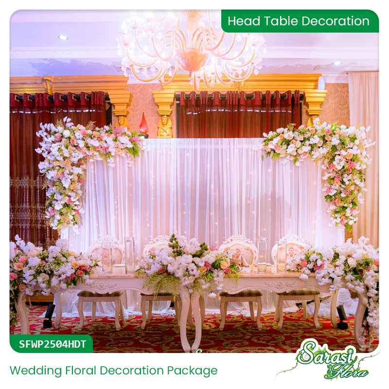 White Pink Gold Wedding Decoration Package - Romantic Elegance Design