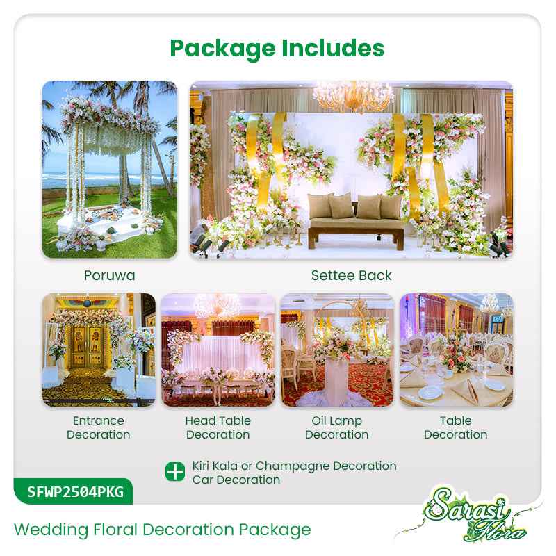 White Pink Gold Wedding Decoration Package - Romantic Elegance Design