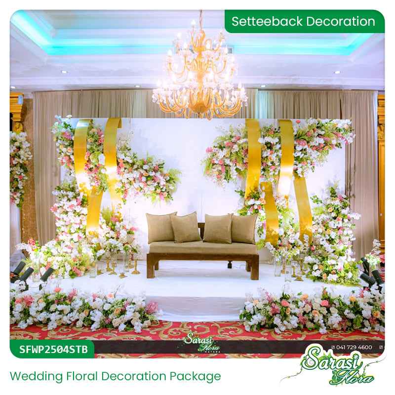 White Pink Gold Wedding Decoration Package - Romantic Elegance Design