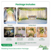 White Flowers Wedding Decoration Complete Package - Classic Elegance Design