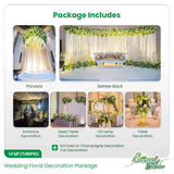 White Flowers Wedding Decoration Complete Package - Classic Elegance Design