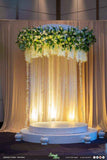 White Flowers & Green Foliage Floral Vine Poruwa - Traditional Wedding Altar Sri Lanka