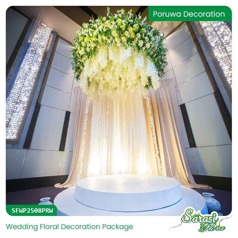 White Flowers Wedding Decoration Complete Package - Classic Elegance Design