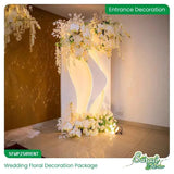 Blush Crystal Cascade Wedding Decoration Package - Complete Wedding Stage & Reception Decor Sri Lanka