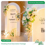 Blush Crystal Cascade Wedding Decoration Package - Complete Wedding Stage & Reception Decor Sri Lanka