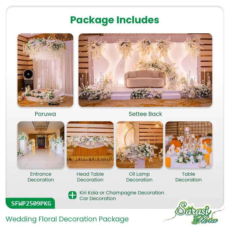 Blush Crystal Cascade Wedding Decoration Package - Complete Wedding Stage & Reception Decor Sri Lanka