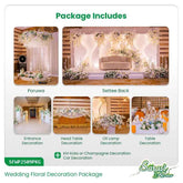Blush Crystal Cascade Wedding Decoration Package - Complete Wedding Stage & Reception Decor Sri Lanka
