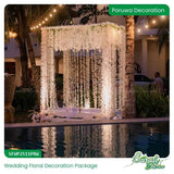Golden Waves Elegance Wedding Decoration Package - Contemporary Wedding Stage Decor Sri Lanka