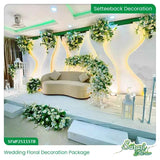 Golden Waves Elegance Wedding Decoration Package - Contemporary Wedding Stage Decor Sri Lanka