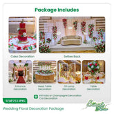 Crimson Romance Majesty Wedding Decoration Package - Red Theme Reception & Homecoming Decor Sri Lanka