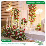 Crimson Romance Majesty Wedding Decoration Package - Red Theme Reception & Homecoming Decor Sri Lanka