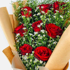 Premium Red Rose Garden Bouquet - Ultra Luxury Flower Delivery Sri Lanka