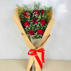 Premium Red Rose Garden Bouquet - Ultra Luxury Flower Delivery Sri Lanka