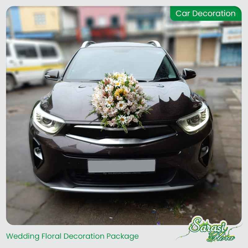 White Flowers Wedding Decoration Complete Package - Classic Elegance Design