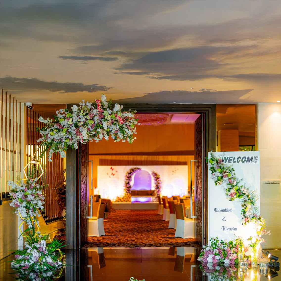 Elite Sakura Wedding Entrance Decoration - Grand Welcome Setup Sri Lanka