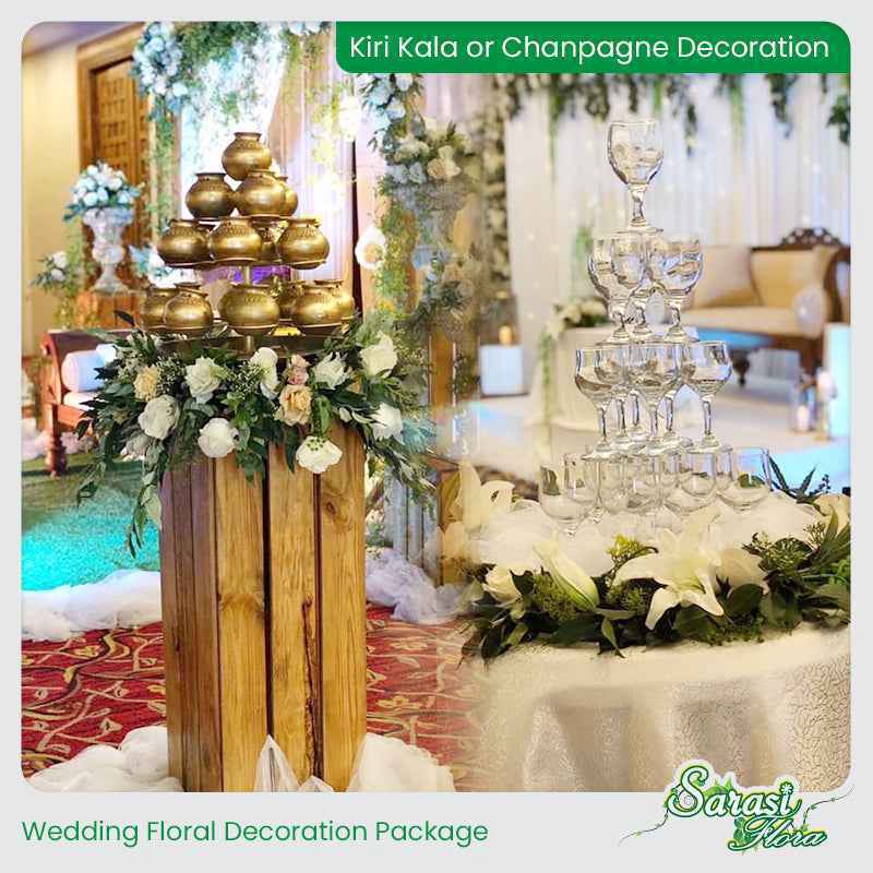White Flowers Wedding Decoration Complete Package - Classic Elegance Design