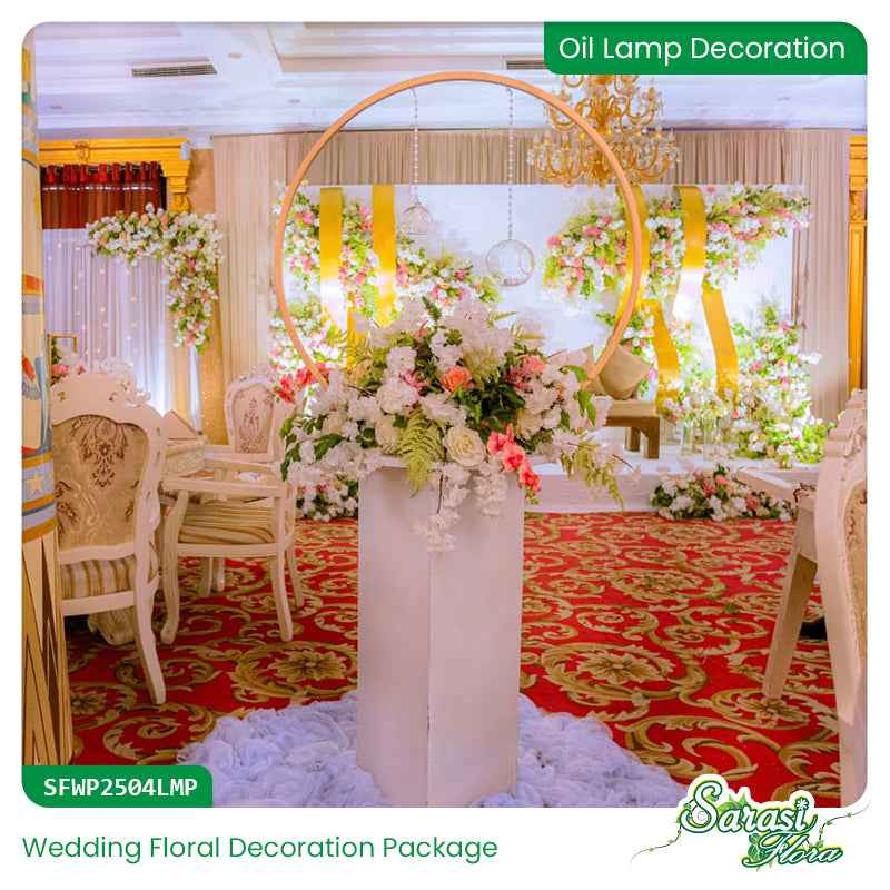 White Pink Gold Wedding Decoration Package - Romantic Elegance Design