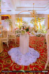 White Pink & Gold Oil Lamp Decoration - Romantic Wedding Lighting Sri Lanka