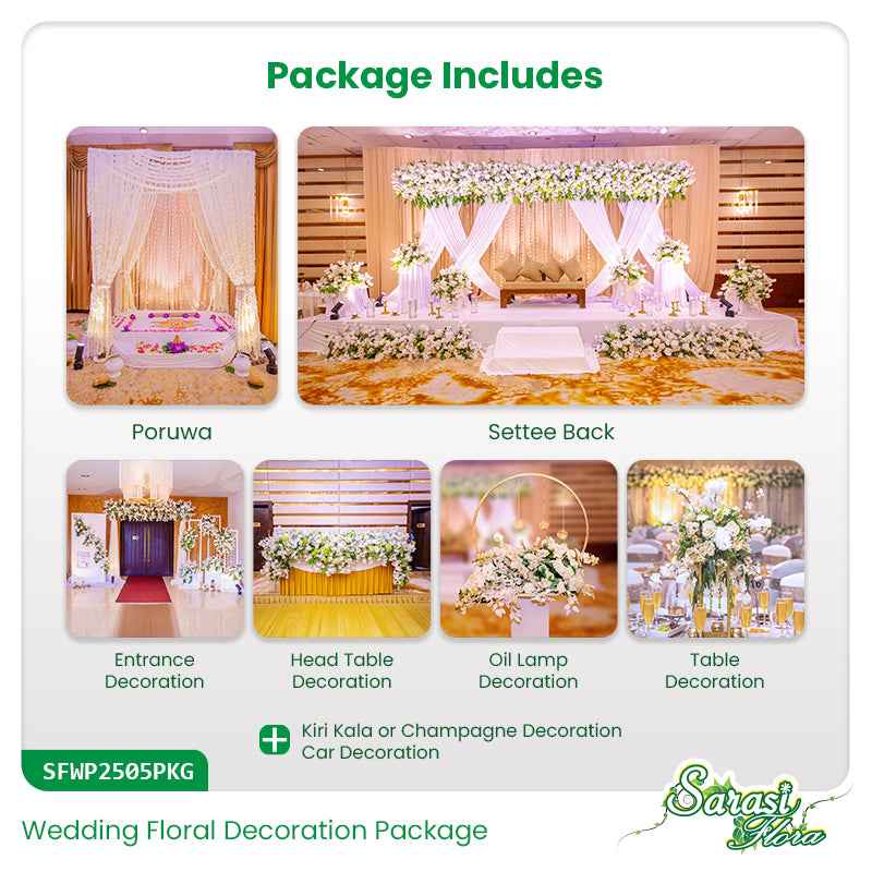 Luxury White Flowers Wedding Decoration Package - Premium Celebration Design