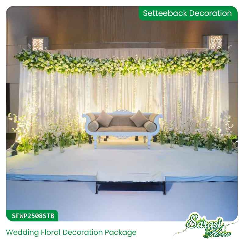 White Flowers Wedding Decoration Complete Package - Classic Elegance Design