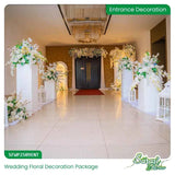 Blush Crystal Cascade Wedding Decoration Package - Complete Wedding Stage & Reception Decor Sri Lanka