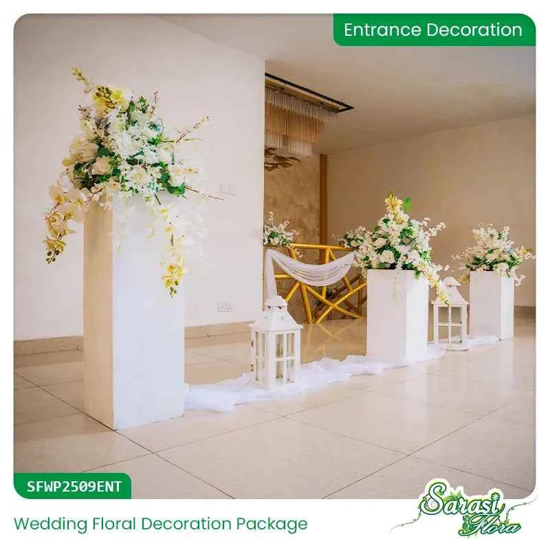 Blush Crystal Cascade Wedding Decoration Package - Complete Wedding Stage & Reception Decor Sri Lanka