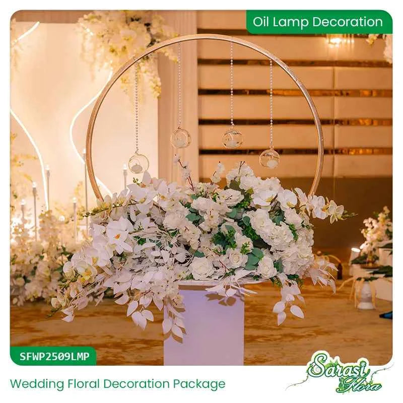 Blush Crystal Cascade Wedding Decoration Package - Complete Wedding Stage & Reception Decor Sri Lanka