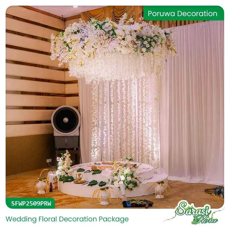 Blush Crystal Cascade Wedding Decoration Package - Complete Wedding Stage & Reception Decor Sri Lanka