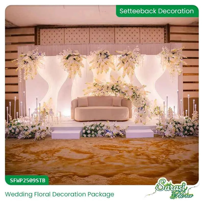 Blush Crystal Cascade Wedding Decoration Package - Complete Wedding Stage & Reception Decor Sri Lanka