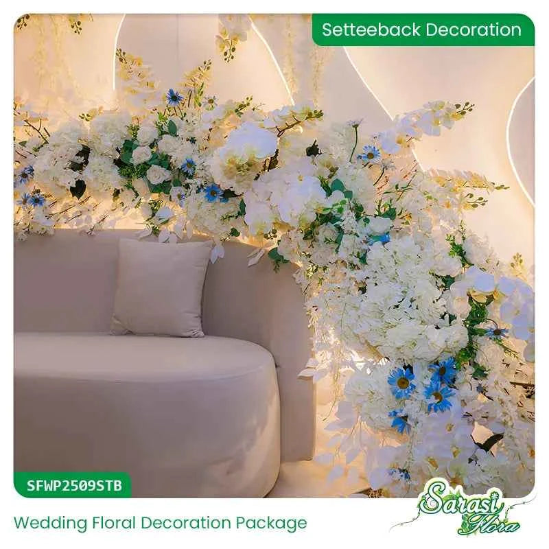 Blush Crystal Cascade Wedding Decoration Package - Complete Wedding Stage & Reception Decor Sri Lanka