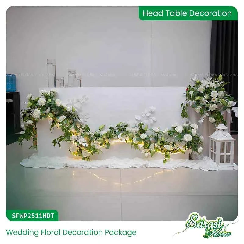 Golden Waves Elegance Wedding Decoration Package - Contemporary Wedding Stage Decor Sri Lanka