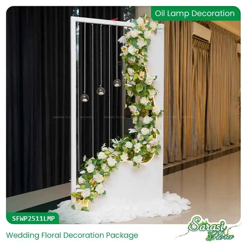 Golden Waves Elegance Wedding Decoration Package - Contemporary Wedding Stage Decor Sri Lanka