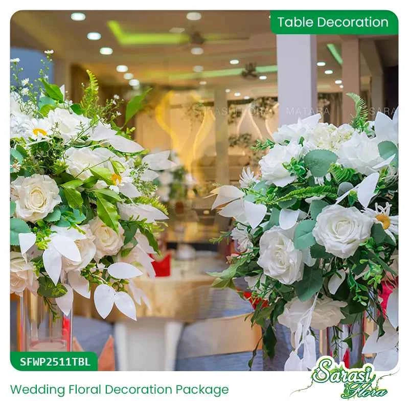 Golden Waves Elegance Wedding Decoration Package - Contemporary Wedding Stage Decor Sri Lanka