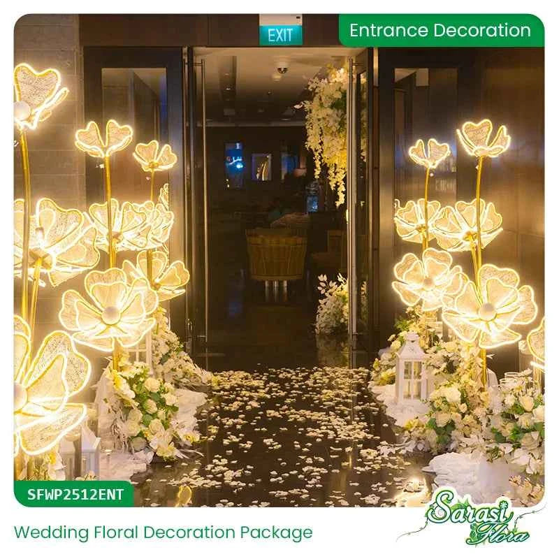 Heavenly White Opulence Wedding Decoration Package - Church & Beach Wedding Decor Sri Lanka