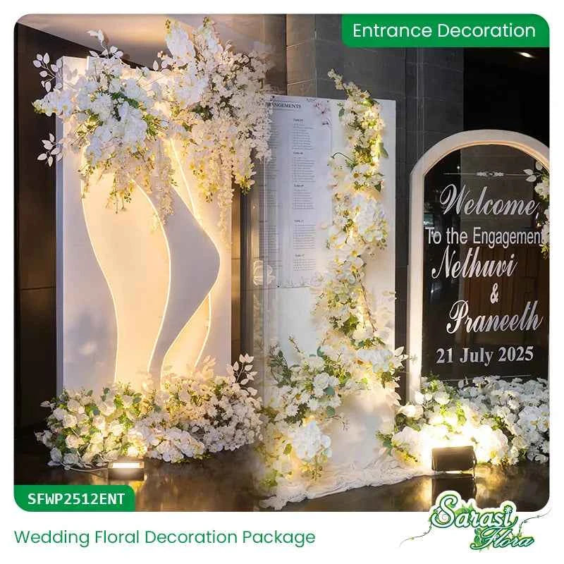 Heavenly White Opulence Wedding Decoration Package - Church & Beach Wedding Decor Sri Lanka
