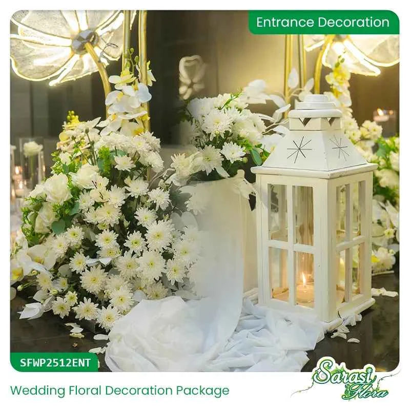 Heavenly White Opulence Wedding Decoration Package - Church & Beach Wedding Decor Sri Lanka