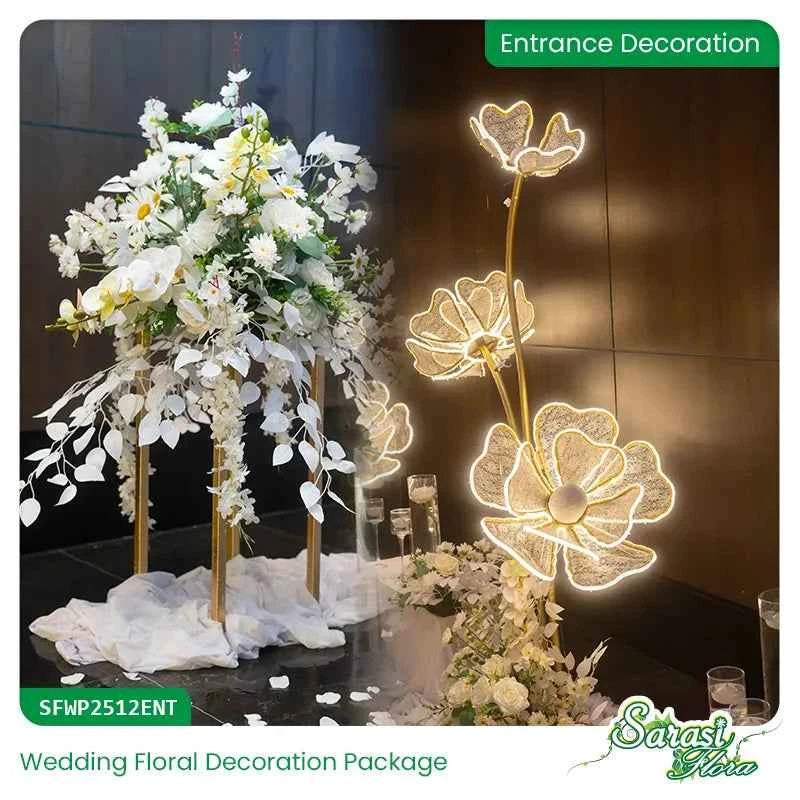 Heavenly White Opulence Wedding Decoration Package - Church & Beach Wedding Decor Sri Lanka