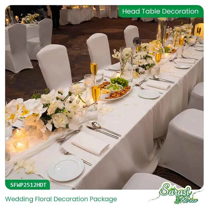 Heavenly White Opulence Wedding Decoration Package - Church & Beach Wedding Decor Sri Lanka
