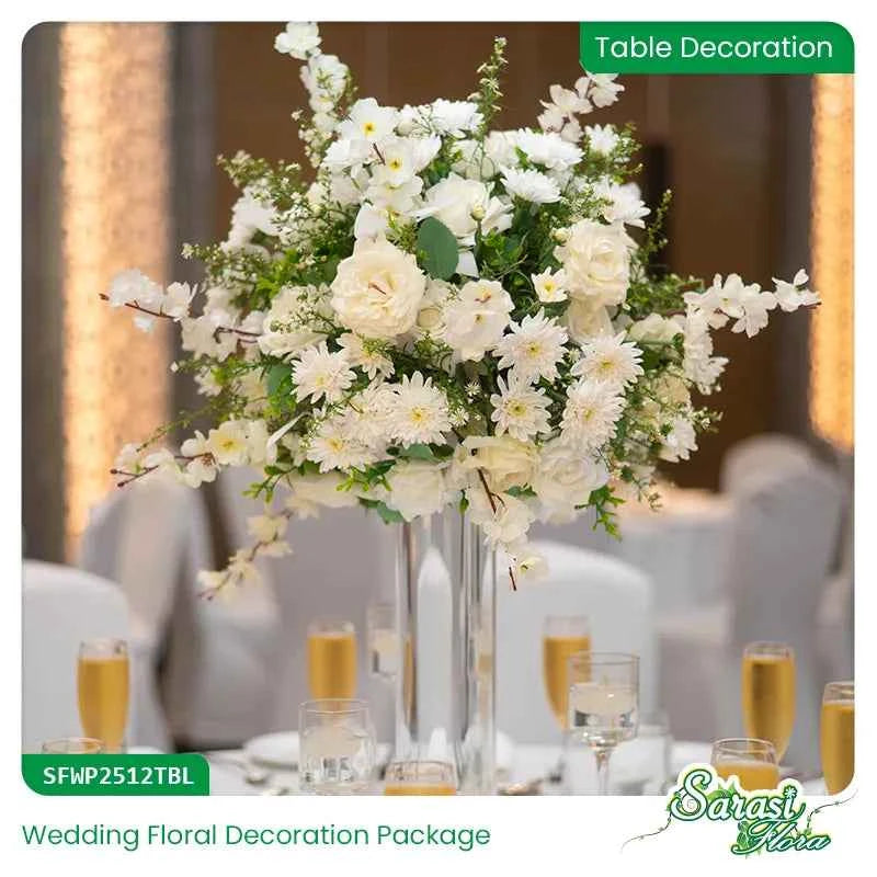 Heavenly White Opulence Wedding Decoration Package - Church & Beach Wedding Decor Sri Lanka