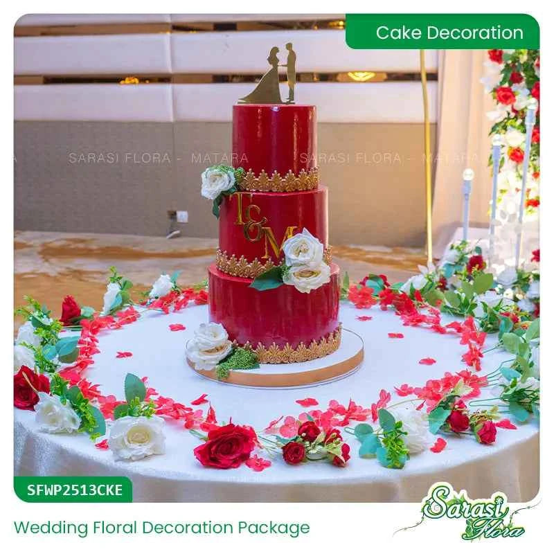 Crimson Romance Majesty Wedding Decoration Package - Red Theme Reception & Homecoming Decor Sri Lanka