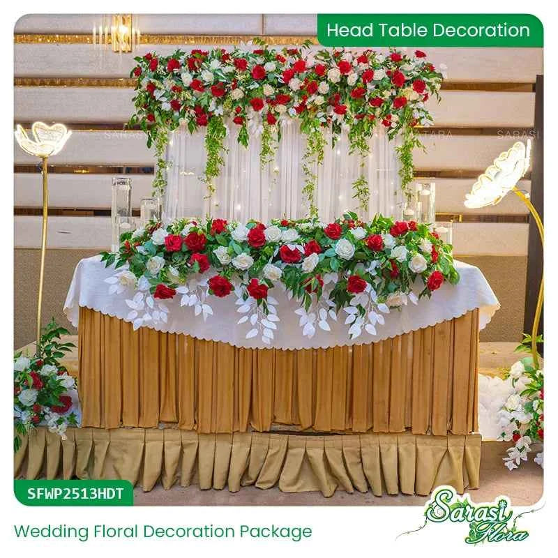Crimson Romance Majesty Wedding Decoration Package - Red Theme Reception & Homecoming Decor Sri Lanka