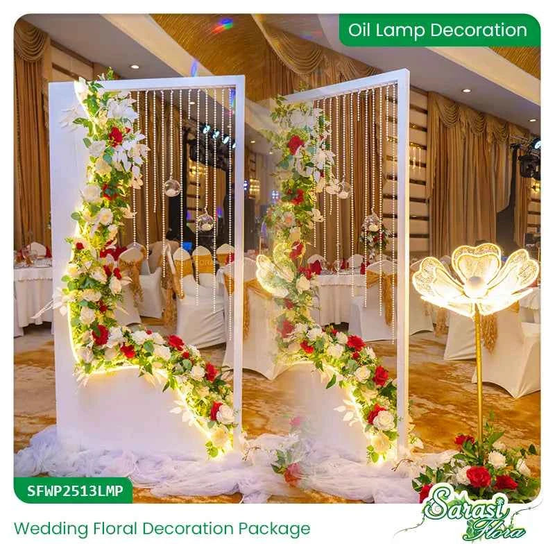 Crimson Romance Majesty Wedding Decoration Package - Red Theme Reception & Homecoming Decor Sri Lanka